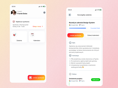 🎯 Mentoring App design ui ux uxui designer