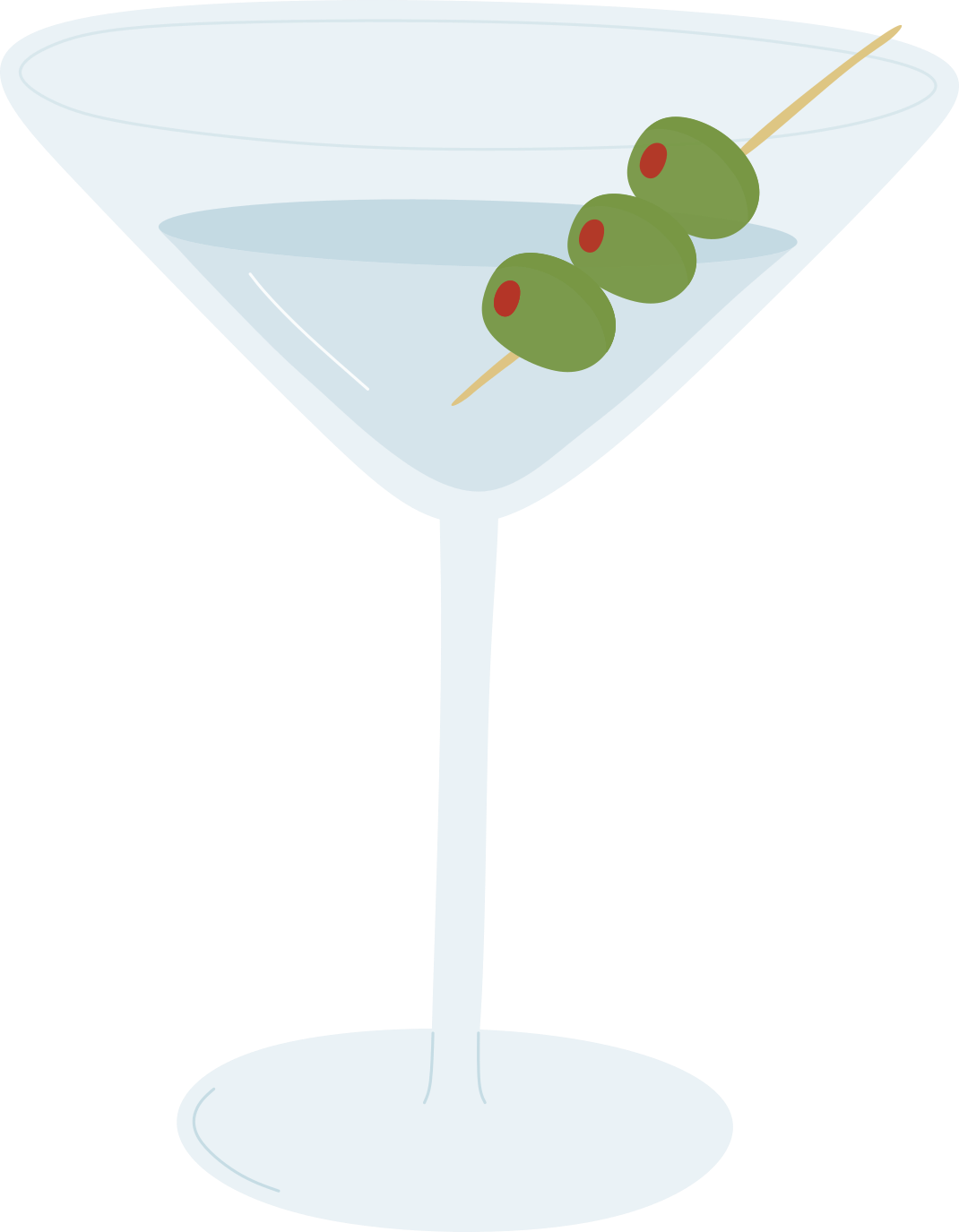 Martini cocktail illustration martini
