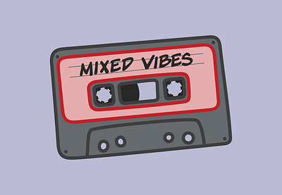 Mixed Vibes adobe illustrator apparel design mix tape music vector art