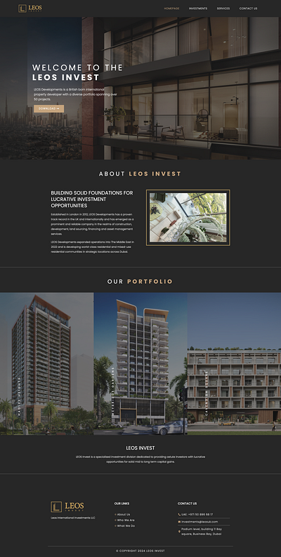 Real Estate Investment investment landing page mobile design real estate web design