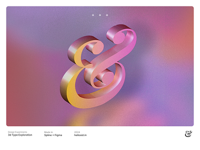 3d type explorations 36 days of type 3d app gradient graphic design illustration logo mesh spline type typography