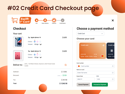 Daily UI Day #02- Credit Card Checkout page 3d app apple design check out credit card daily ui design ecommerce app graphic design illustration ios design product design screen ui ux website design