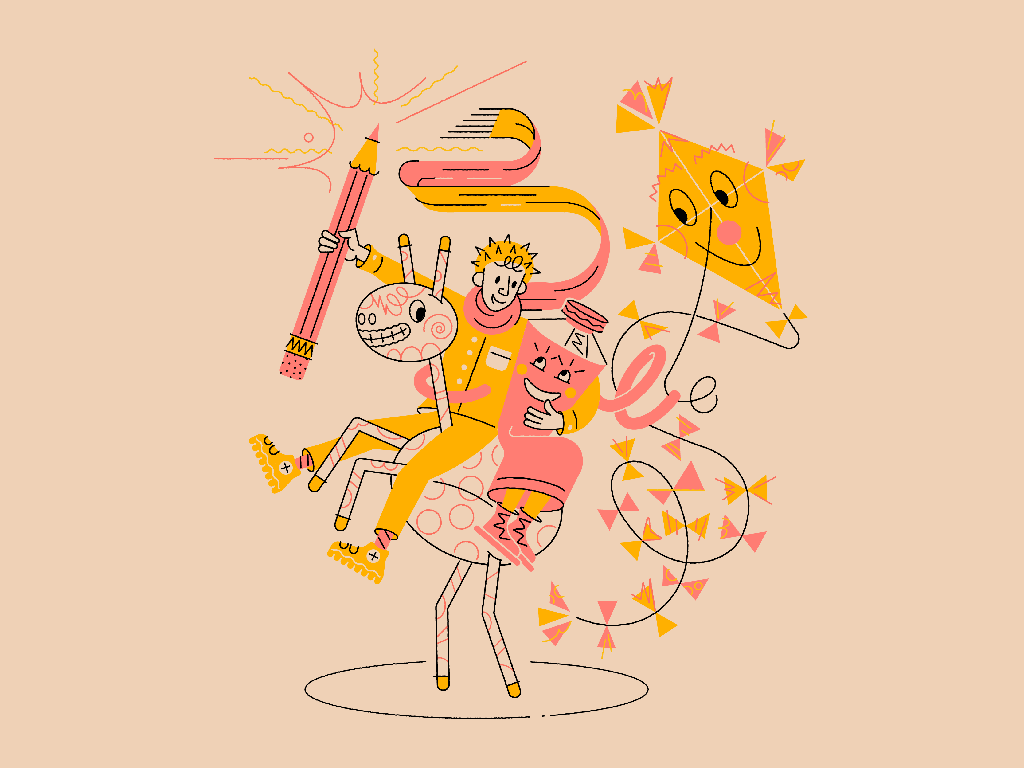 Art fall couple autumn characters couple design fall illustration illustrator ilustrace love marekehrenberger red vector yellow