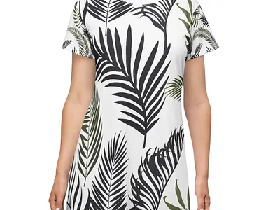 Palm leaves. Tropical seamless background. Textile design botanical cloth clothing design fabric floral foliage graphic design illustration leaf leafy leaves palm print seamless pattern t shirt dress textile texture tropical wallpaper