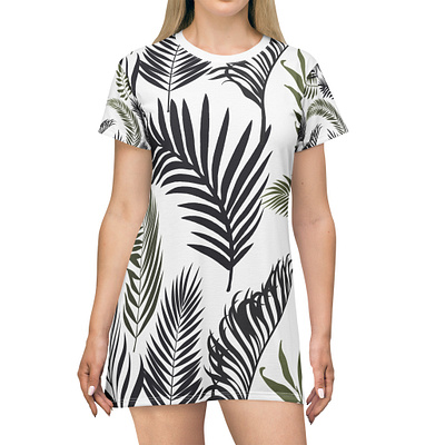 Palm leaves. Tropical seamless background. Textile design botanical cloth clothing design fabric floral foliage graphic design illustration leaf leafy leaves palm print seamless pattern t shirt dress textile texture tropical wallpaper