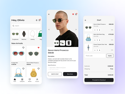 Accessories Store App app concept design fashion store app ui