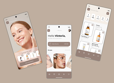 Cosmetic shop app andriod app branding cosmetic design ios iphone shop ui ux