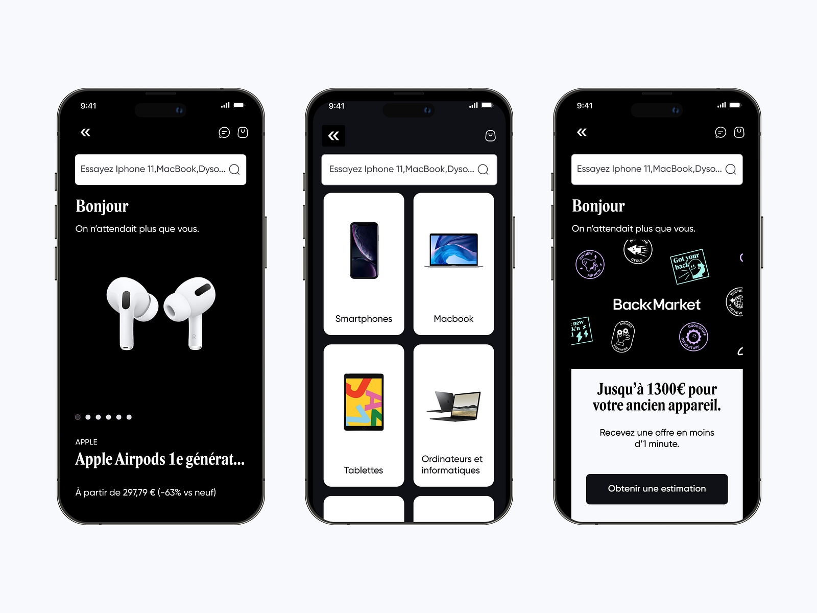 BackMarket Mobile UI by Victor Trichet on Dribbble