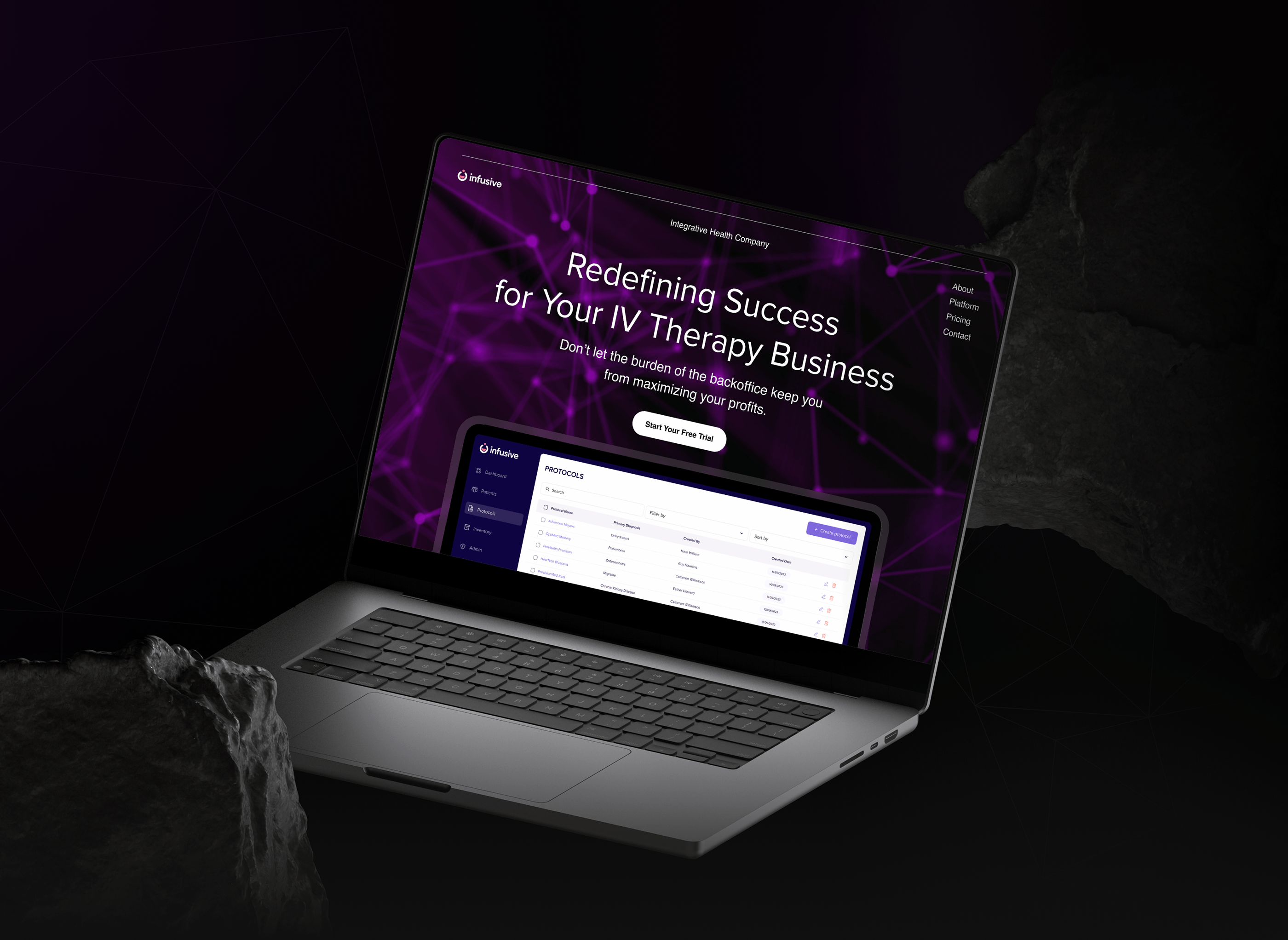 Redefining Success for Your IV Therapy Business branding graphic design infusion iv therapy landing page manish arora ui modern new website ui web design website design