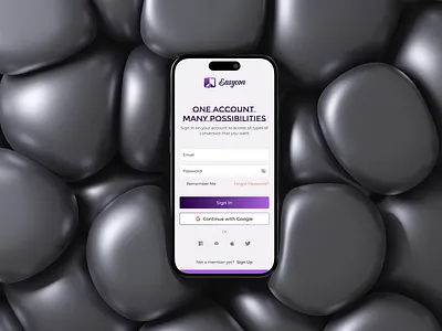 Easycon- File converter app log In page app app design athik branding converter design file converter illustration landing page landing page ui mobile pdf popular trnding ui ui design ui template