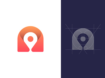 A letter map, location or pin logo design 3d 99designs a letter a monogram a wordmark best logo designer branding find fiverr gradient lettermark location logo logodesign map modern logo orange pin upwork wordmark