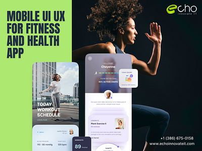 Mobile UI UX For Fitness And Health App mobile app