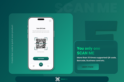 Scan Me App UI | QR Code app design graphic design illustration logo ui ux vector