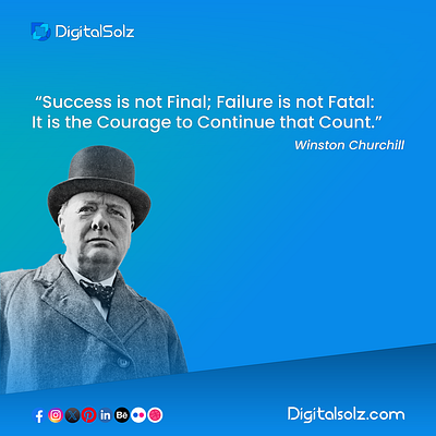Success is not final failure is not fatal it is the courage branding business business growth design digital marketing digital solz illustration marketing social media marketing ui