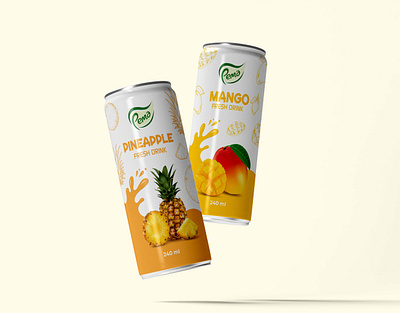 Fruit Fresh Drink Can Label design branding design can design can drink can label fruit drink can label design packaging design soda can soda design still can