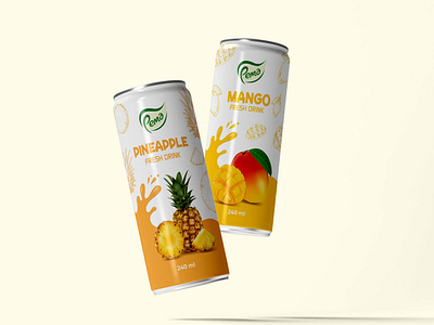 Fruit Fresh Drink Can Label design branding design can design can drink can label fruit drink can label design packaging design soda can soda design still can