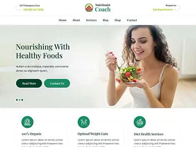 Health Coach WordPress Theme For Nutrition Guidance Coaching diet illustration theme design website builder wordpress design wordpress development wordpress template wordpress theme