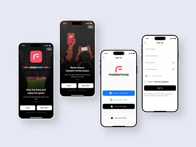 Food Delivery App Onboarding Screens app design branding design food app food delivery app graphic design illustration interaction login logo onboarding sign up ui walkthrough