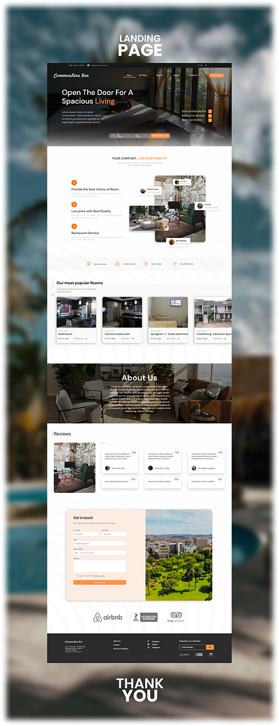 Hotel Home Page branding landingpage logo ui ux