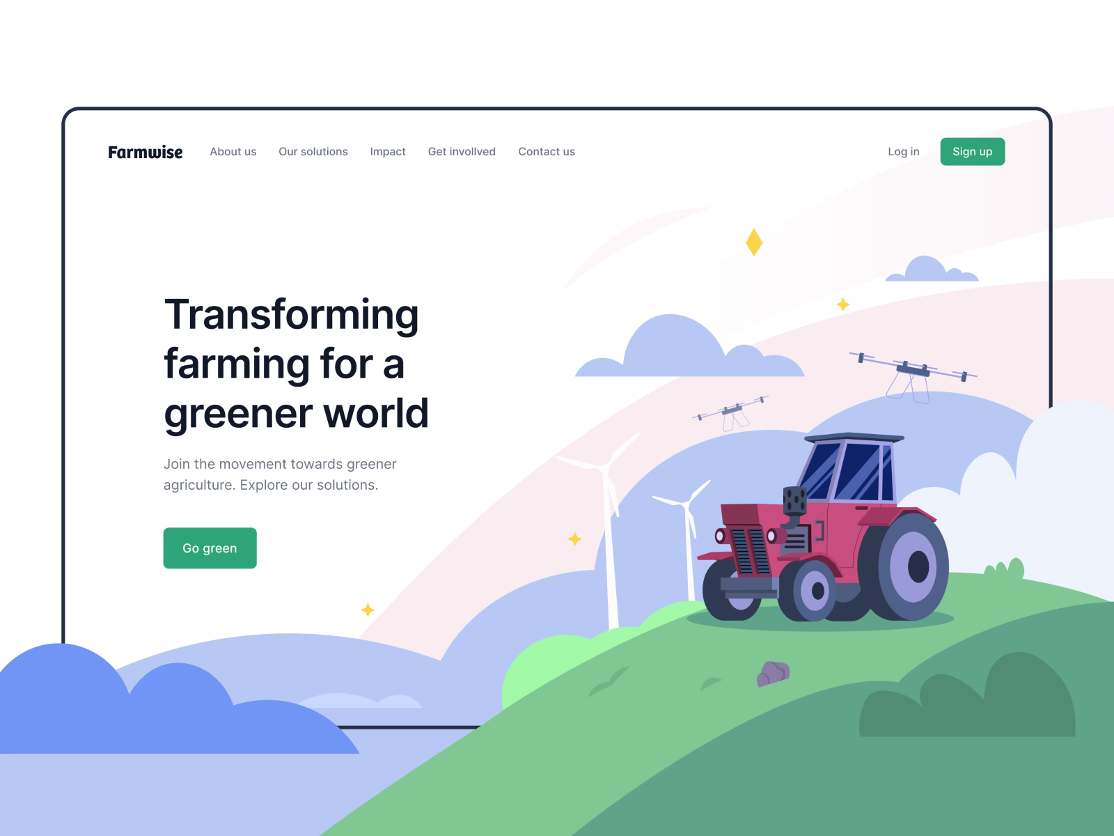 Farmwise - Landing Page, Hero Illustration By Merixstudio On Dribbble