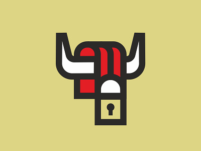 Chest Bull bull chest lock logo red