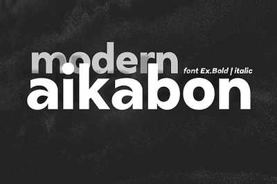 Aikabon font branding clean creative design font graphic design logo type typography