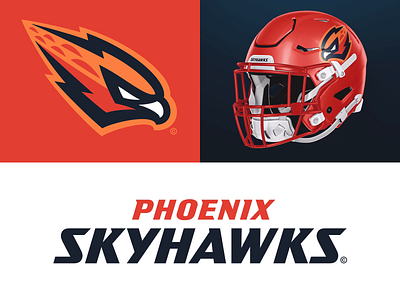 13/32 – Phoenix Skyhawks arizona branding design football graphic design illustration logo phoenix skyhawk sports sports branding typography