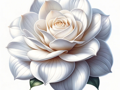 Silken Gardenia by Aravind Reddy Tarugu aravind art botanical vector design detailed petals elegant flower flora art gardenia graceful nature illustration lush botanical macro detail pure elegance reddy serene beauty soft texture tarugu tranquil bloom vector white flower