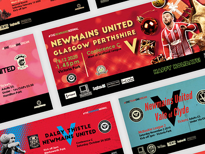 Football Club Ticket Designs football graphic design