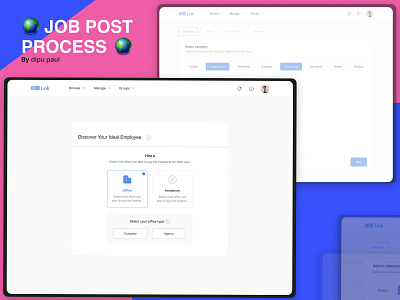 Job Posting Process on Freelance Platform agency design dipu paul dipupaul dipupaul0101 figmadesign freelance application freelance platform freelancer job post freelaneer job create job porting job post creation job post process job posting process office post project streamline ui design ui ui design