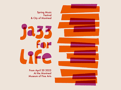 Jazz Festival Poster using my Farandole Font album cover festival hand lettering illustration jazz lettering letters type typography