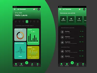 AB Training App Mobile design ergonomie mobile app ui ux