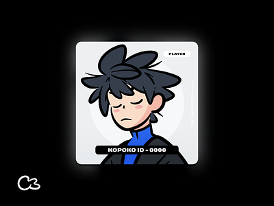 KOPOKO ID Player Card branding card cartoon character design fat line game illustration kopoko smooth ui