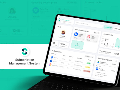 Subscription Management System bento grid interaction design subscription management system system design ui ui design ux ux design