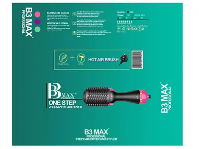 B3max Hair Brush Tool branding graphic design
