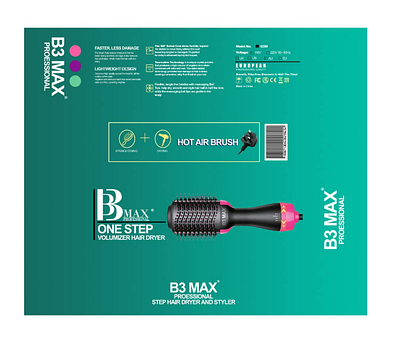 B3max Hair Brush Tool branding graphic design