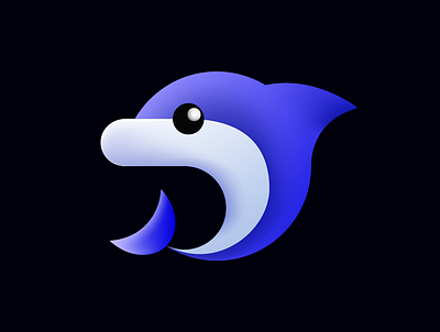 Dolphin Logo (For Sale) 3d logo app logo dolphin gradient logotype