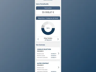 Gestionnaire de portefeuille app mobile design ergonomie ui ux