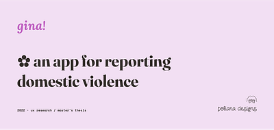 gina! an app for reporting domestic violence app design figma ui ux