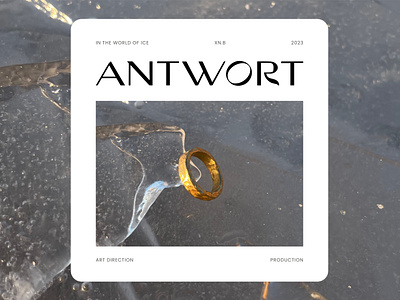 Antwort jewellery brand: Art Direction, Design, Production art direction brand identity branding design graphic design logo motion graphics production