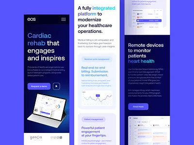 Cardio Rehab: Mobile Responsive for MedTech SaaS cardio rehab clean colorful concept healthcare hospital interaction medicine medtech mobile responsive saas tablet app ui design ux design web design