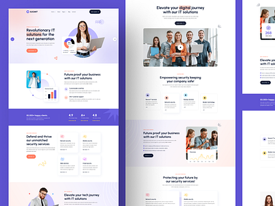 Augmit - IT Solution and Technology WordPress Theme agency agency landing page agency web design clean design digital agency digital marketing landing page marketing modern ui web design website design