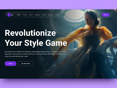 Landing page hero section UI design alif app cta dashboard design fashion grid hero landing page left image modern nav shopping typography ui ui design ui ux design web design website