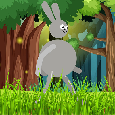 Funny bunny animation illustration motion graphics