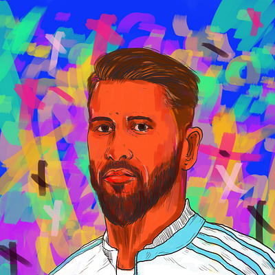 Digital Illustrations - Football Icons concept art football graphic design illustration manchester united photoshop real madrid sergio ramos