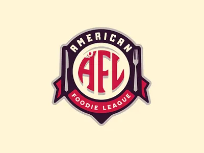 American Foodie League branding custom illustration lettering logo script sports vector