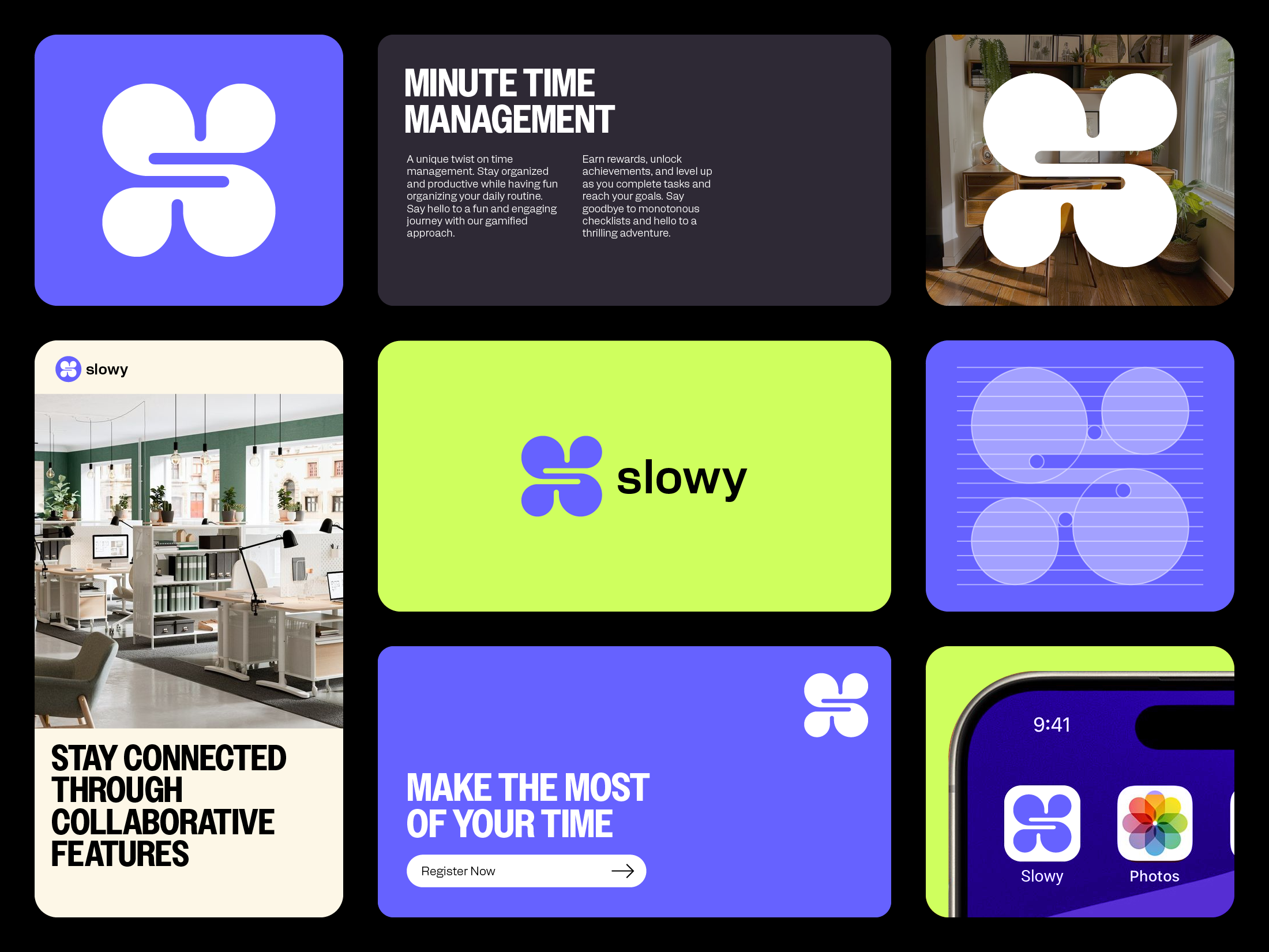 Example of slowy logo and branding