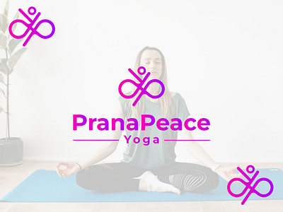 PranaPeace yoga logo design branding design logo logobranding logodesign logodesigner logonew logotype yoga yogalogo