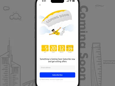 Coming Soon 100dayuichallenge branding coming soon dailyui day 48 design figma graphic design illustration logo ui vector