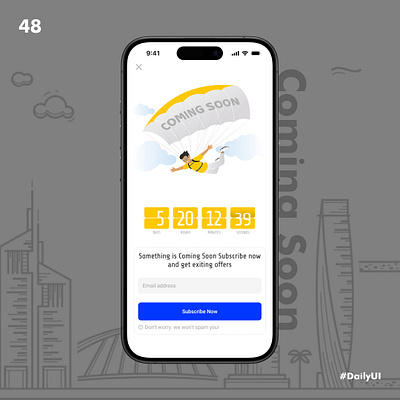Coming Soon 100dayuichallenge branding coming soon dailyui day 48 design figma graphic design illustration logo ui vector